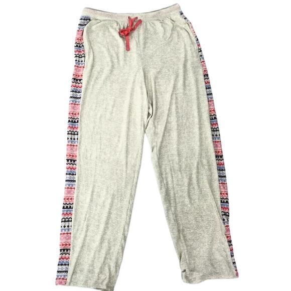 2 Pack Cuddl Duds Lounge Sleep Pants Pink Fair Isle Hearts Aztec Sweater Knit L - Picture 15 of 16
